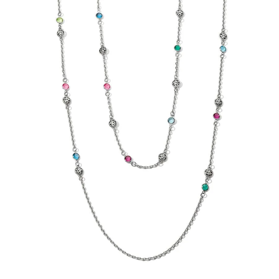 Elora Gems Drops Long Necklace