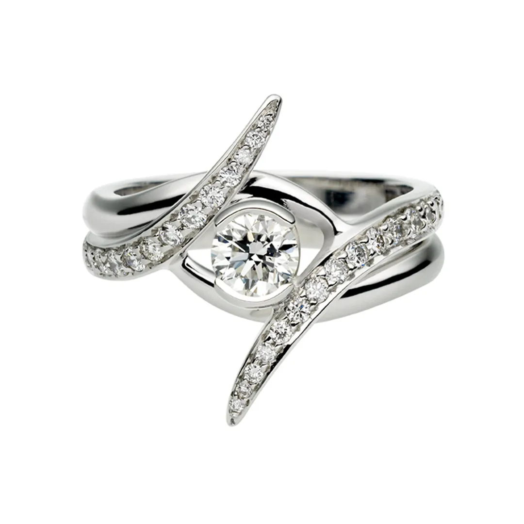 Entwined Ardour35 Engagement Ring - Platinum & 0.50ct Diamond