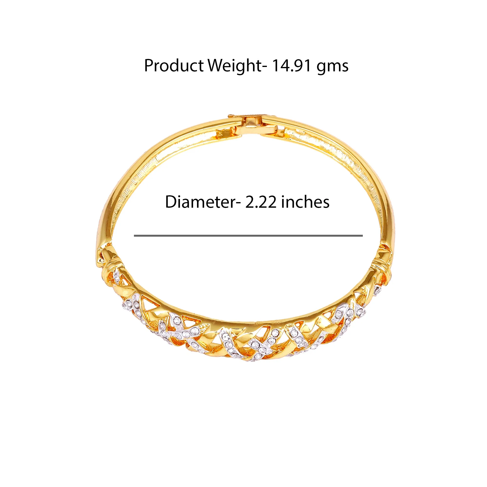 Estele Gold Plated American Diamond Bracelet for Women