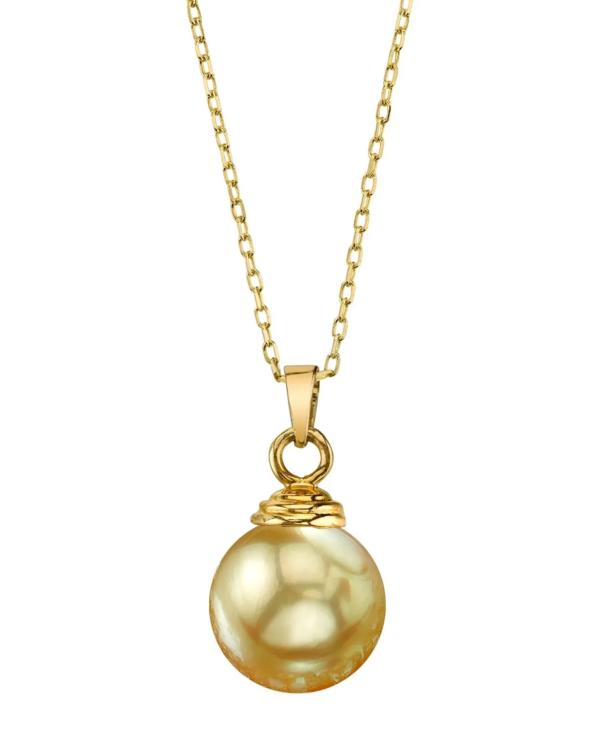 Golden South Sea Classic Solitaire Pearl Pendant