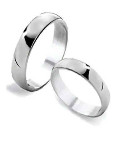 His and Hers Classic Sterling Silver Wedding Rings | 4mm