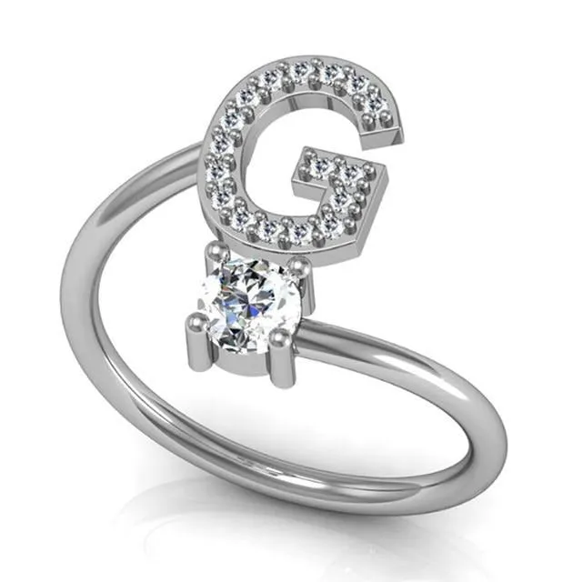 Iced Initial Ring