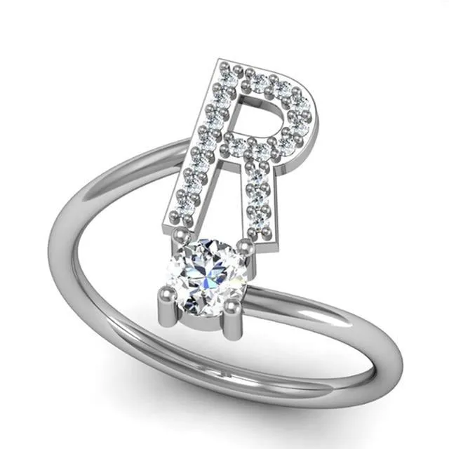 Iced Initial Ring