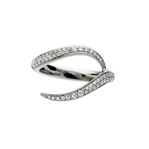 Interlocking Ariana50 Wedding Ring - 18ct White Gold & 0.37ct Diamond