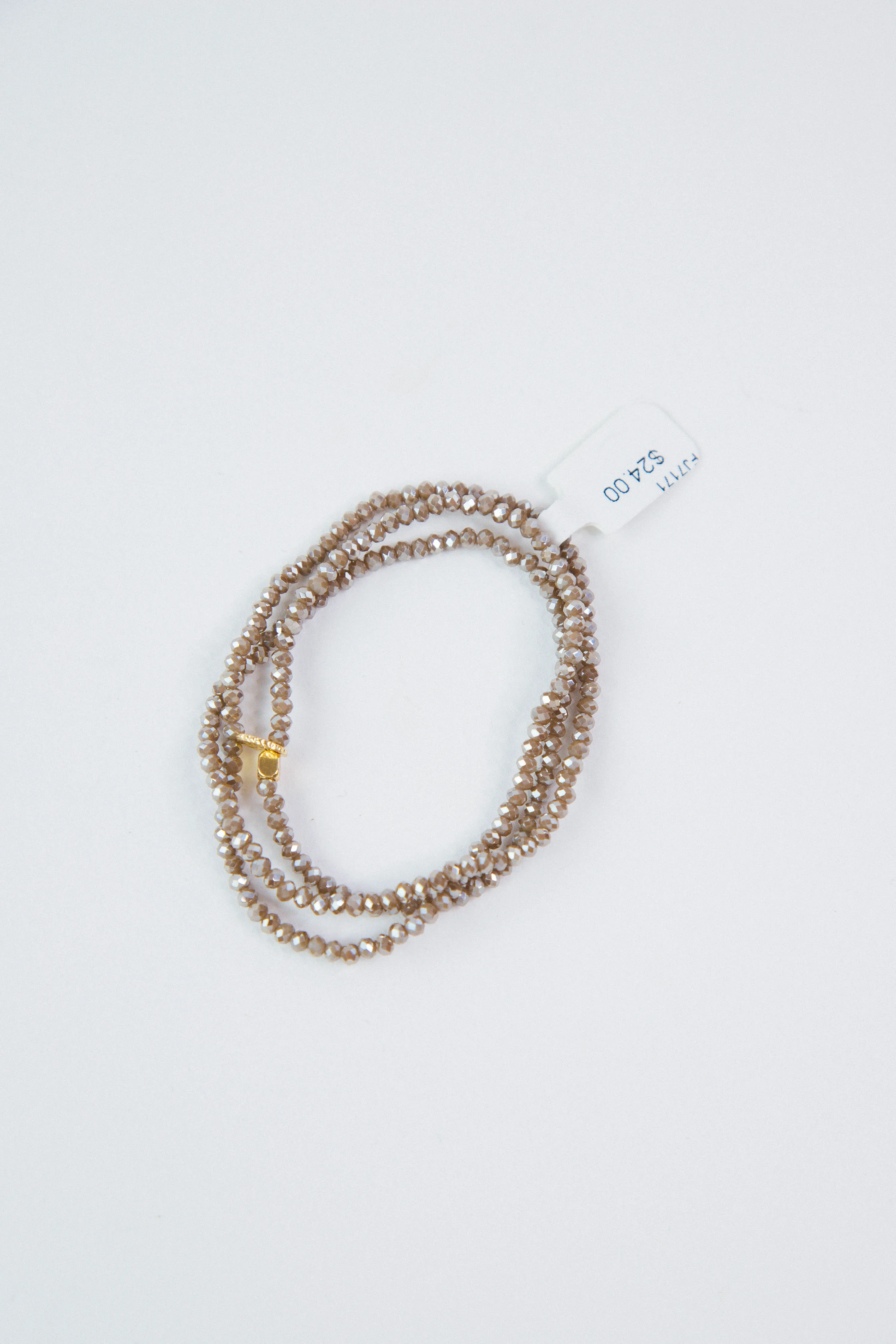 Julie Mini Stretch Bracelet, Taupe