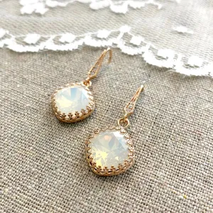 Large Cushion Crown Pavé Dangling Earrings