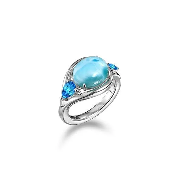 Larimar Open Eyes Ring