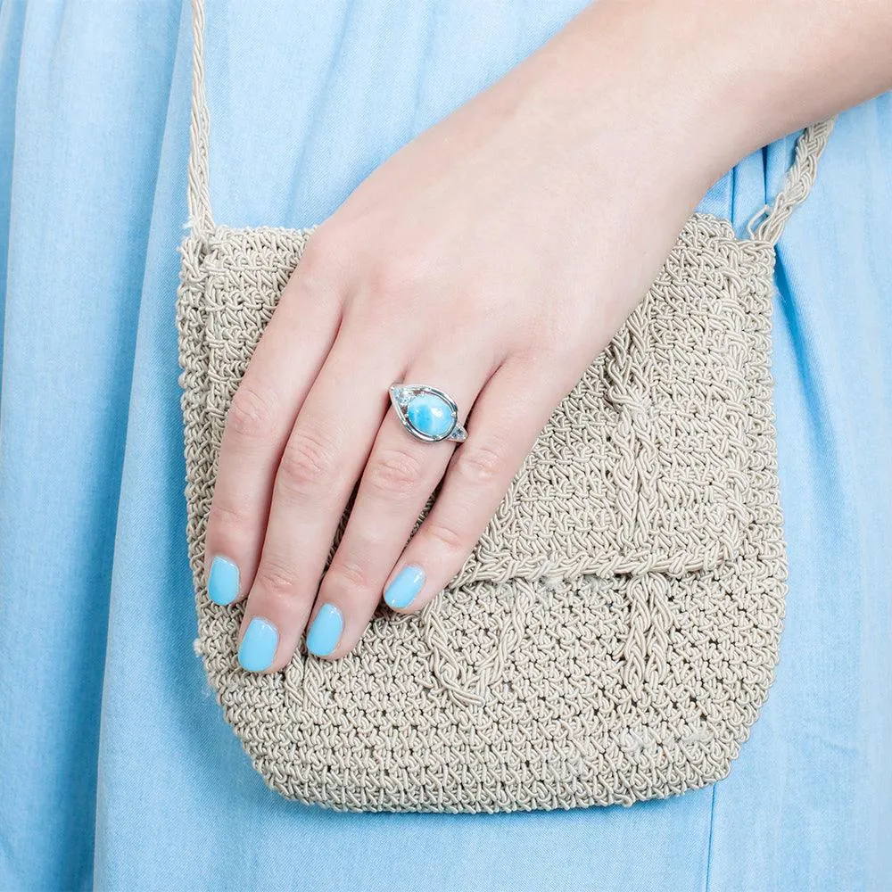 Larimar Open Eyes Ring