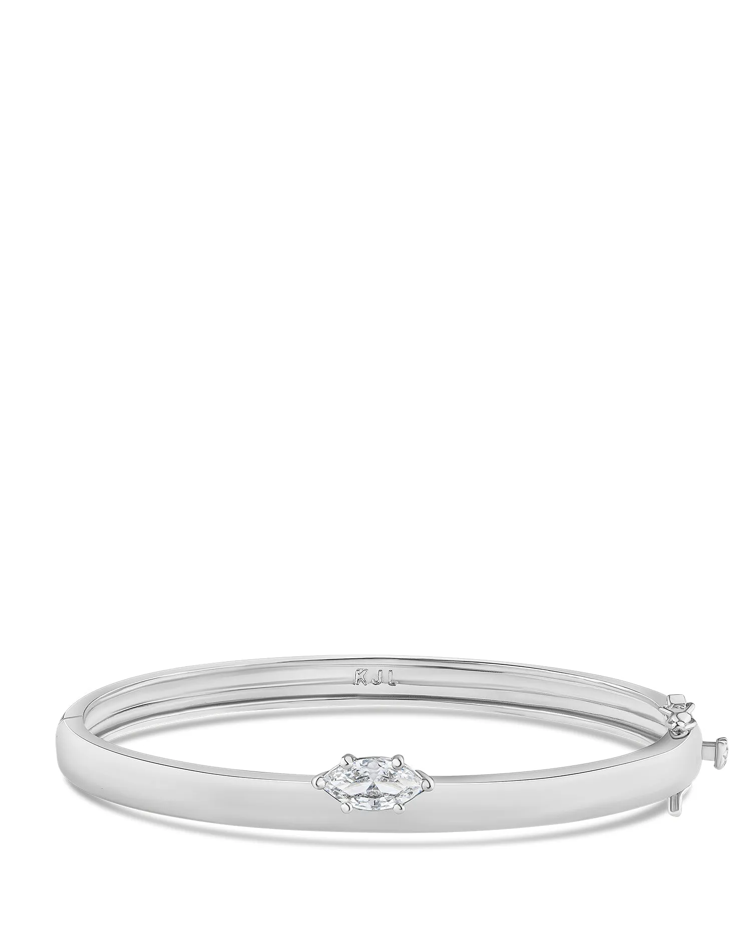 Marquise CZ Hinged Bangle