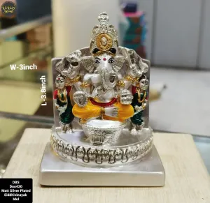 Matt Silver Plated Siddhi  Vinayak Premium Idol-MK001SV