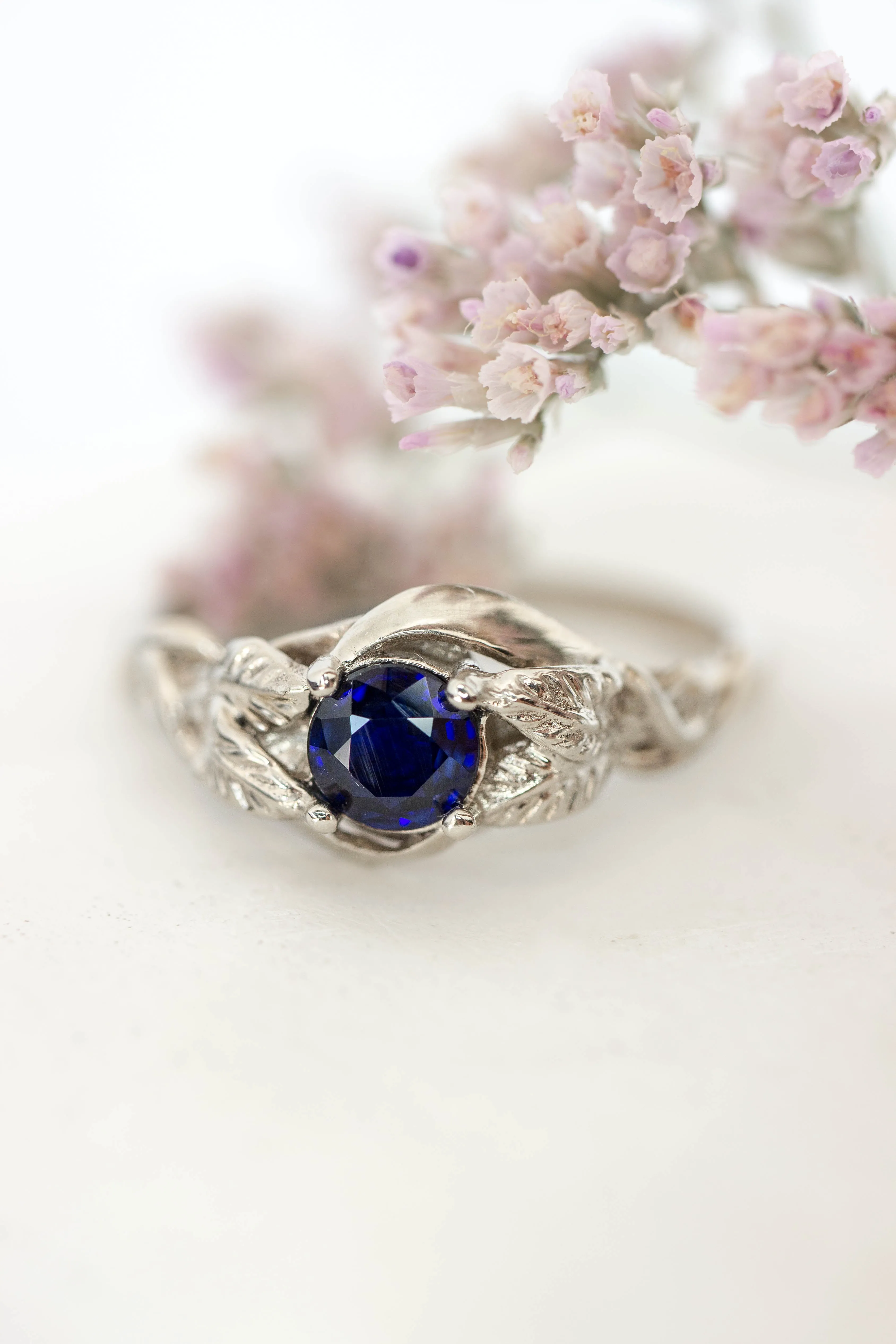 Natural sapphire engagement ring / Azalea