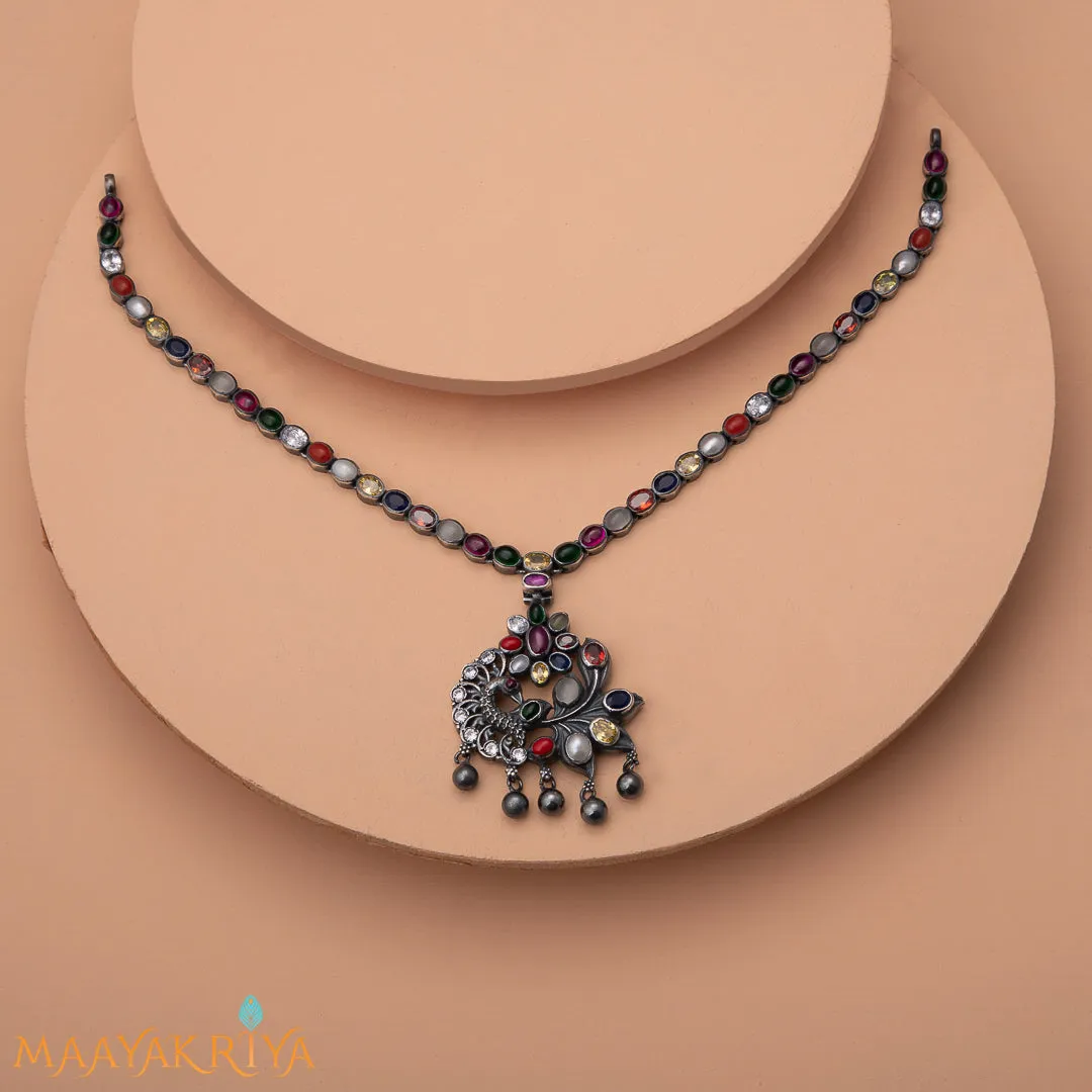 Navaratna Arjuna Necklace