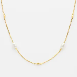 Organic Pearl Infinity Necklace