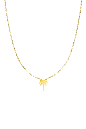 Palm Tree Necklace Gold