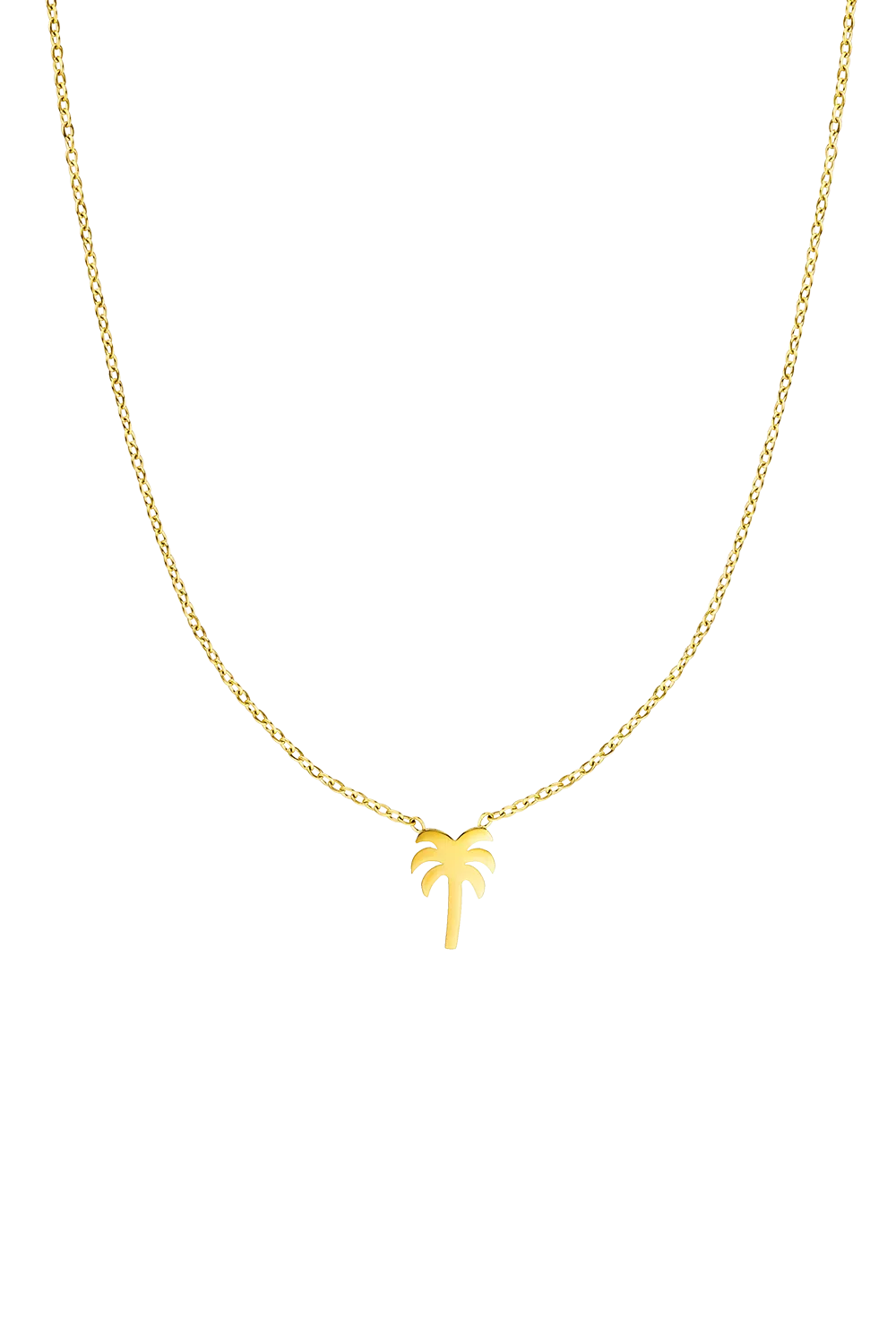 Palm Tree Necklace Gold