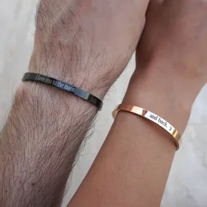 Personalized Cuff for Couples with Custom Engraving