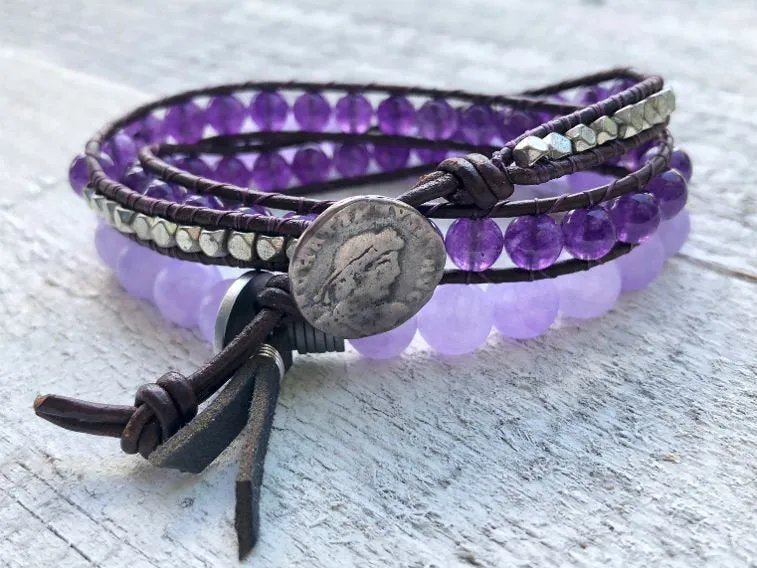 Purple Jade Bracelet - Jade Bracelet - Purple Bracelet - Beaded Bracelet - Jade Jewelry - Women's Jewelry - Men's Jewelry - Girlfriend Gift