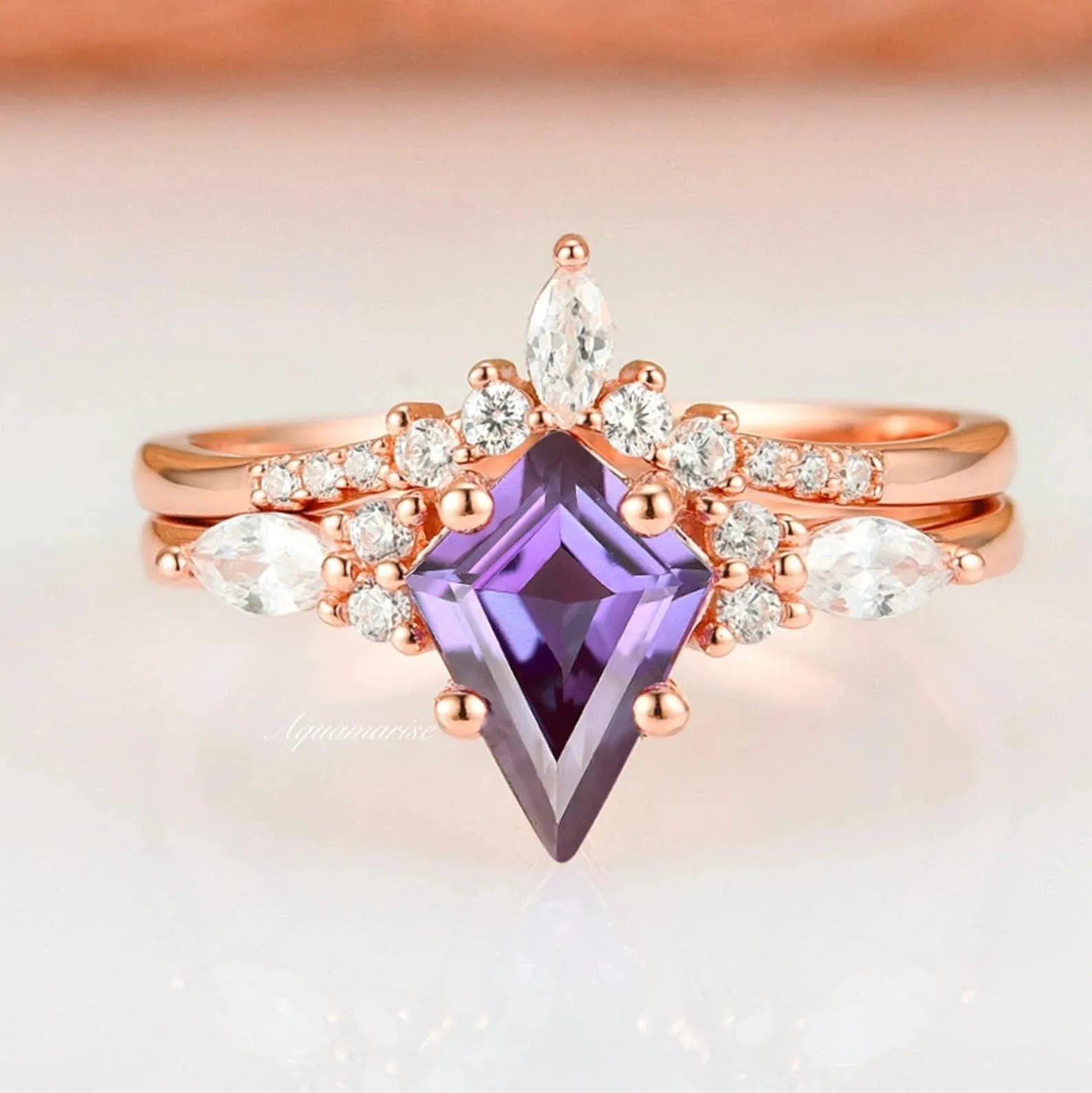 Skye Amethyst Couples Ring