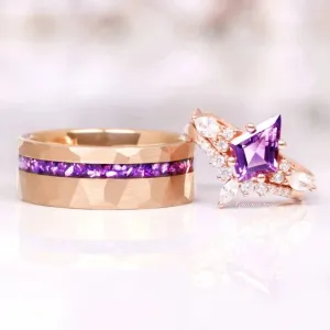 Skye Amethyst Couples Ring