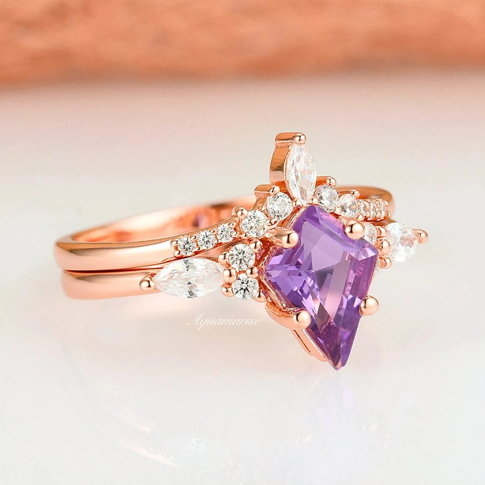 Skye Amethyst Couples Ring