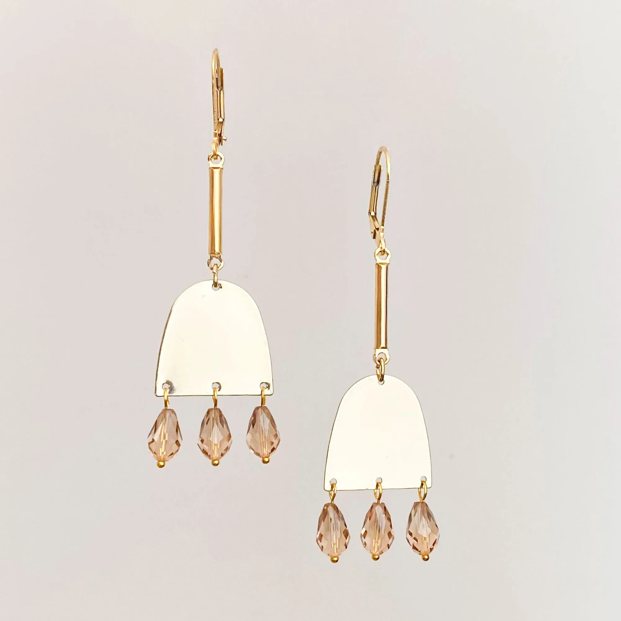 TURNER gold half circle earrings