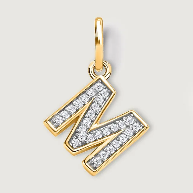 Versa Diamond Alphabet Pendants