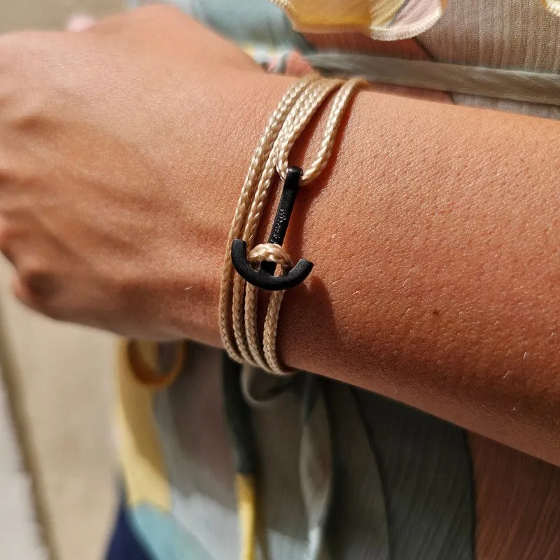 YACHT CLUB mini anchor bracelet sand